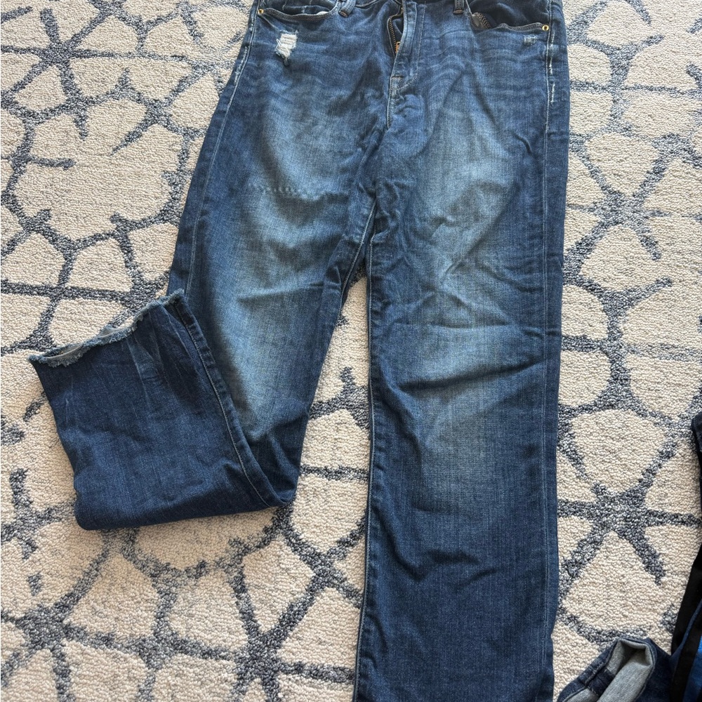 Frame Denim Relaxed Fit Dark Blue Jeans